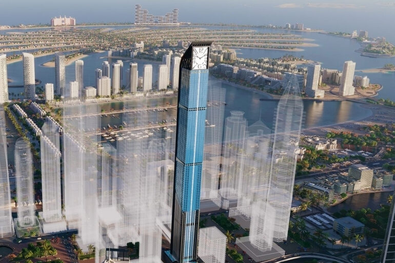 Markteinführung des weltweit höchsten Markenuhrenturms in Dubai